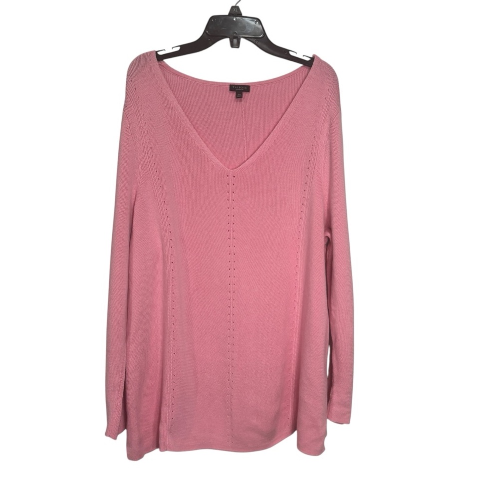 Talbots Sweater Women Sz 2XP  Long Sleeves Pink Pastel Feminine Romantic